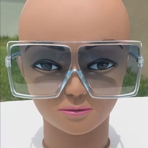 NWT- oversized light blue sunglasses